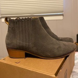 Jack Rogers Liddy Waterproof Suede Block Heel Booties for Women